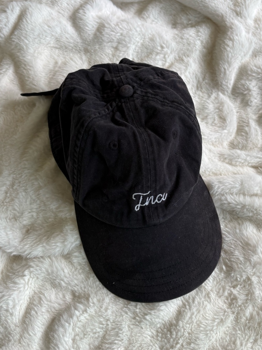 TNA Black Cap with White Script Logo